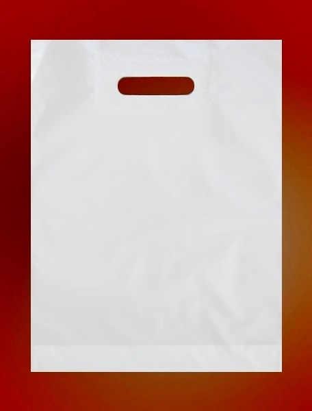 Taška igelitová 38x45cm průhmat bílá | Obalový materiál - Sáčky, tašky, střívka
